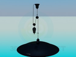 Chandelier with adjustable height suspension in the form of plate