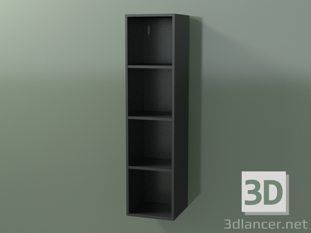 3D modeli Boy dolabı (8DUACC01, Deep Nocturne C38, L 24, P 24, H 96 cm) - önizleme