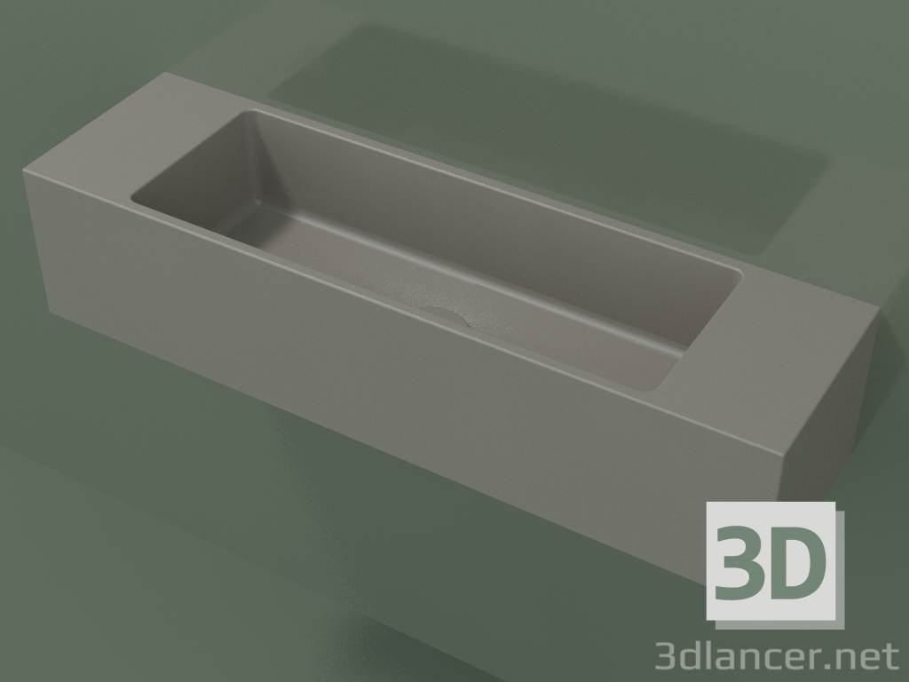 modello 3D Lavabo sospeso Lavamani (02UL41101, Clay C37, L 72, P 20, H 16 cm) - anteprima