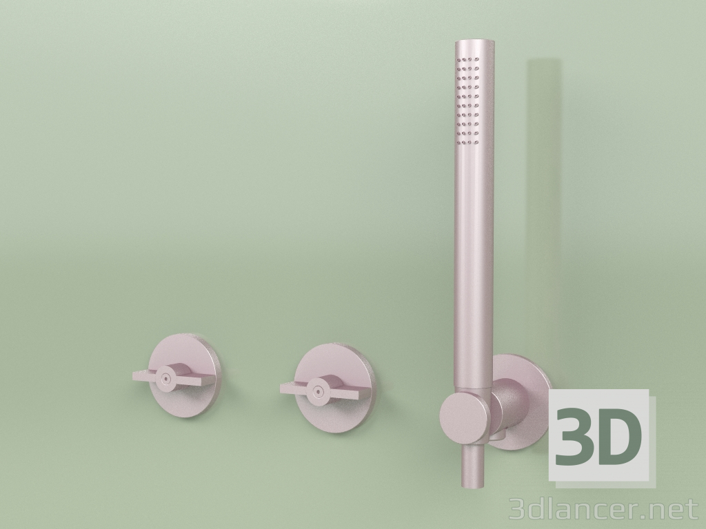 3D modeli El duşlu hidro-aşamalı banyo / duş bataryası (19 68, VEYA) - önizleme