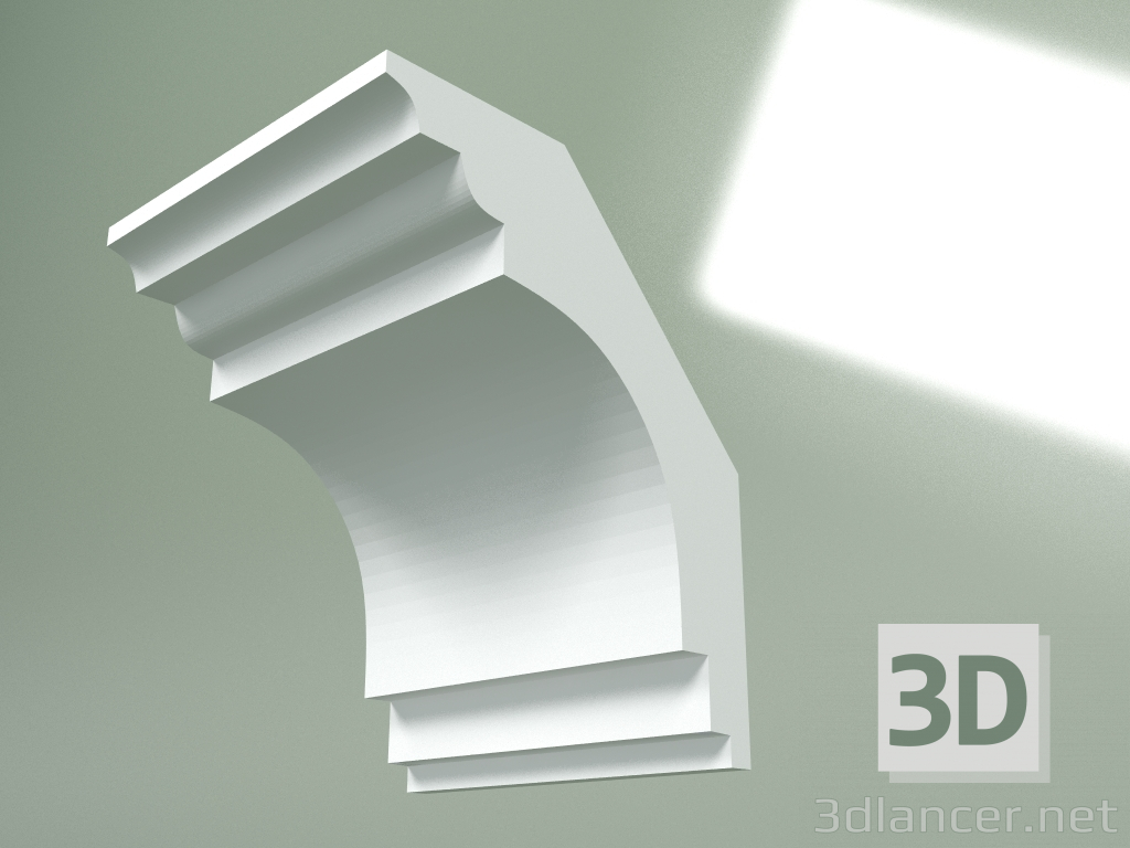 modèle 3D Corniche en plâtre (socle de plafond) KT394 - preview