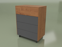 Chest of drawers CN 300 (Walnut, Anthracite)