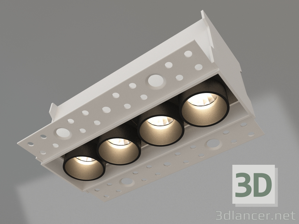 modèle 3D Lampe MS-ORIENT-BUILT-TRIMLESS-TC-S38x127-10W Day4000 (WH-BK, 30 degrés, 230V) - preview