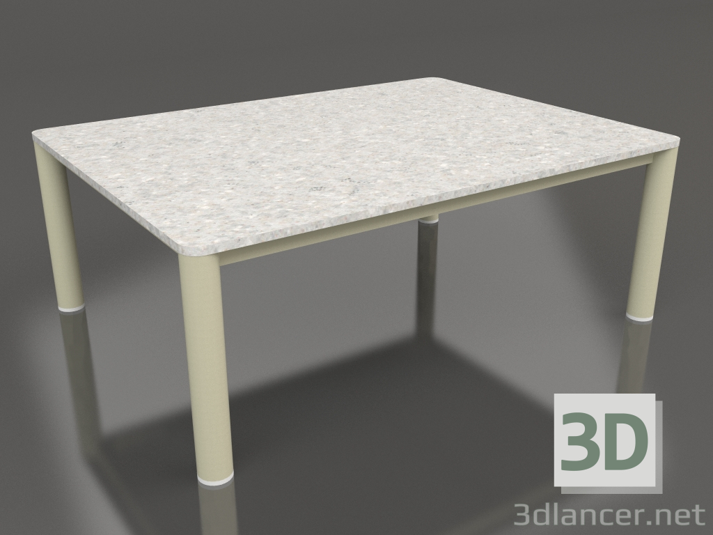 modello 3D Tavolino 70×94 (Oro, DEKTON Sirocco) - anteprima