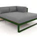 3d model XL modular sofa, section 2 right, artificial wood (Bottle green) - preview