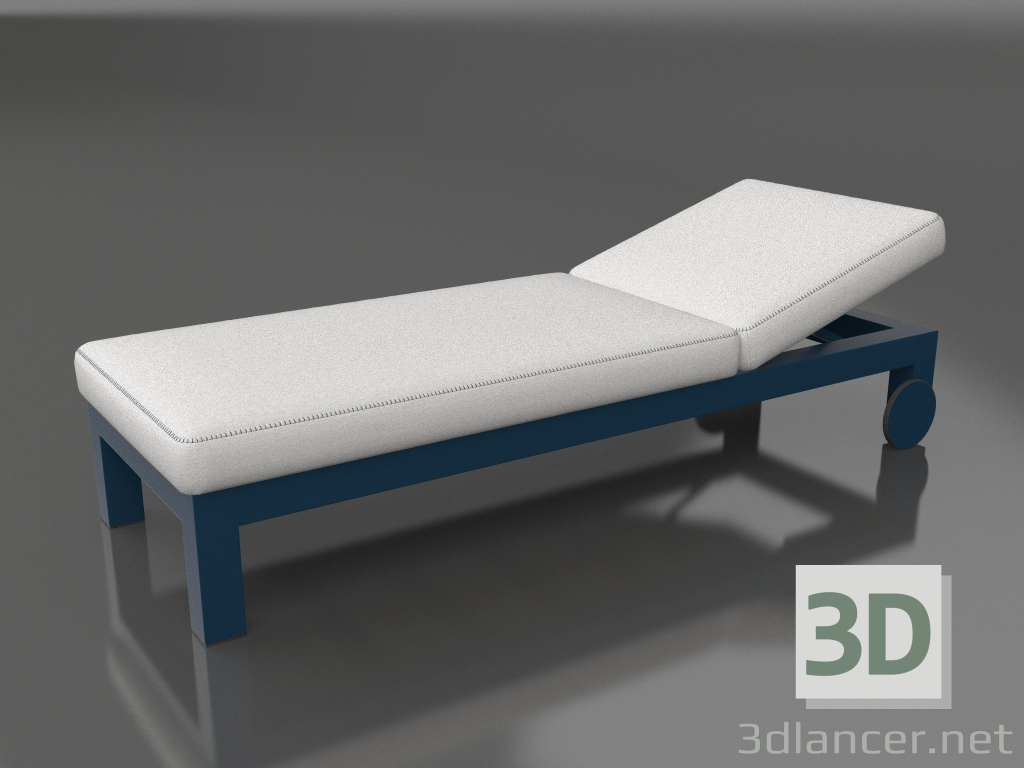 modello 3D Chaise longue (Grigio blu) - anteprima