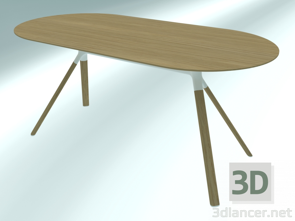 modèle 3D Table FOURCHE ovale (P127 160X80) - preview
