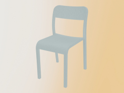 Cadeira Cadeira BLOCCO (1475-20, cinza colorido com grão aberto mate em branco)