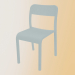 3d модель Стілець BLOCCO chair (1475-20, ash colored with matt open grain in white) – превью