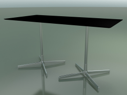 Стол прямоугольный с двойной базой 5544 (H 72,5 - 69x139 cm, Black, LU1)