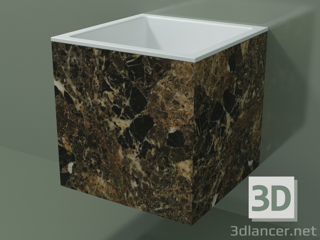 3D modeli Duvara monte lavabo (02R123301, Emperador M06, L 48, P 48, H 48 cm) - önizleme