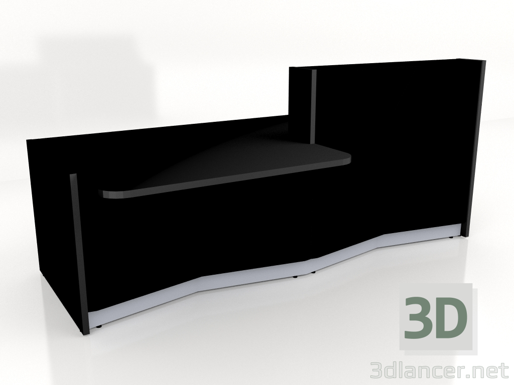 modèle 3D Banque d'accueil Alpa ALP21P (2456x1200) - preview