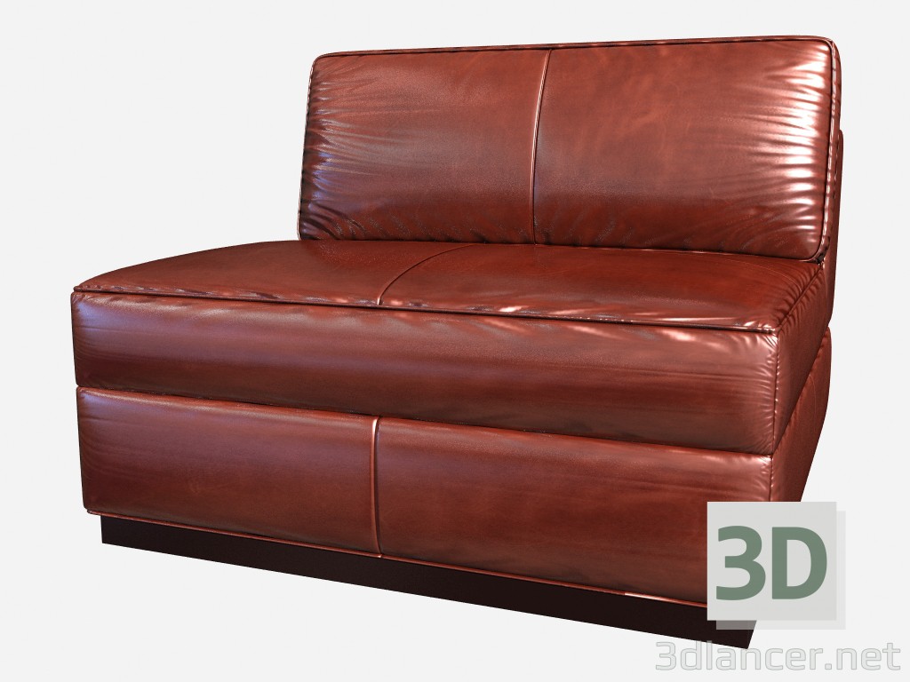 3d модель Блок сидіння (кутовий диван називається ' Леонкавалло) називається ' Леонкавалло сидіння см 115 – превью