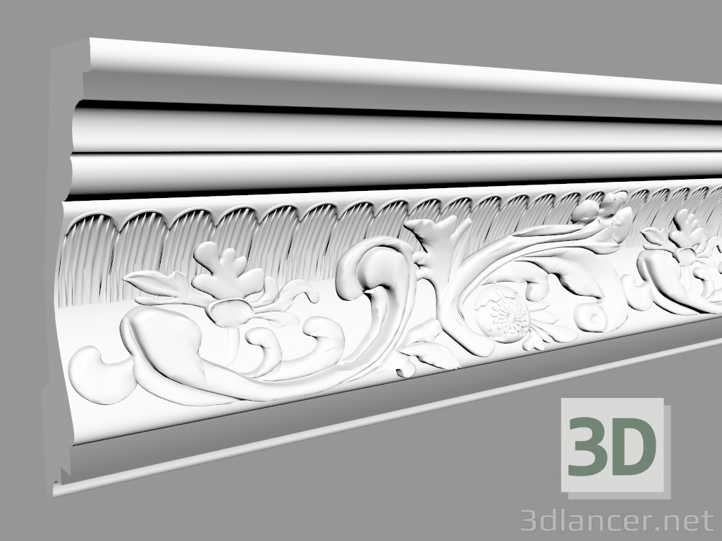 3D modeli Korniş S201 (200 x 11,6 x 4,8 cm) - önizleme