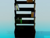 Bookcase with books