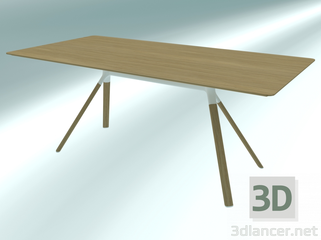 modello 3D Tavolo rettangolare FORK (P127 180Х90) - anteprima