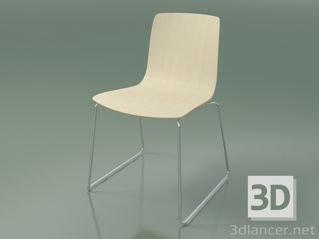 modèle 3D Chaise 3908 (sur traîneau, bouleau blanc) - preview
