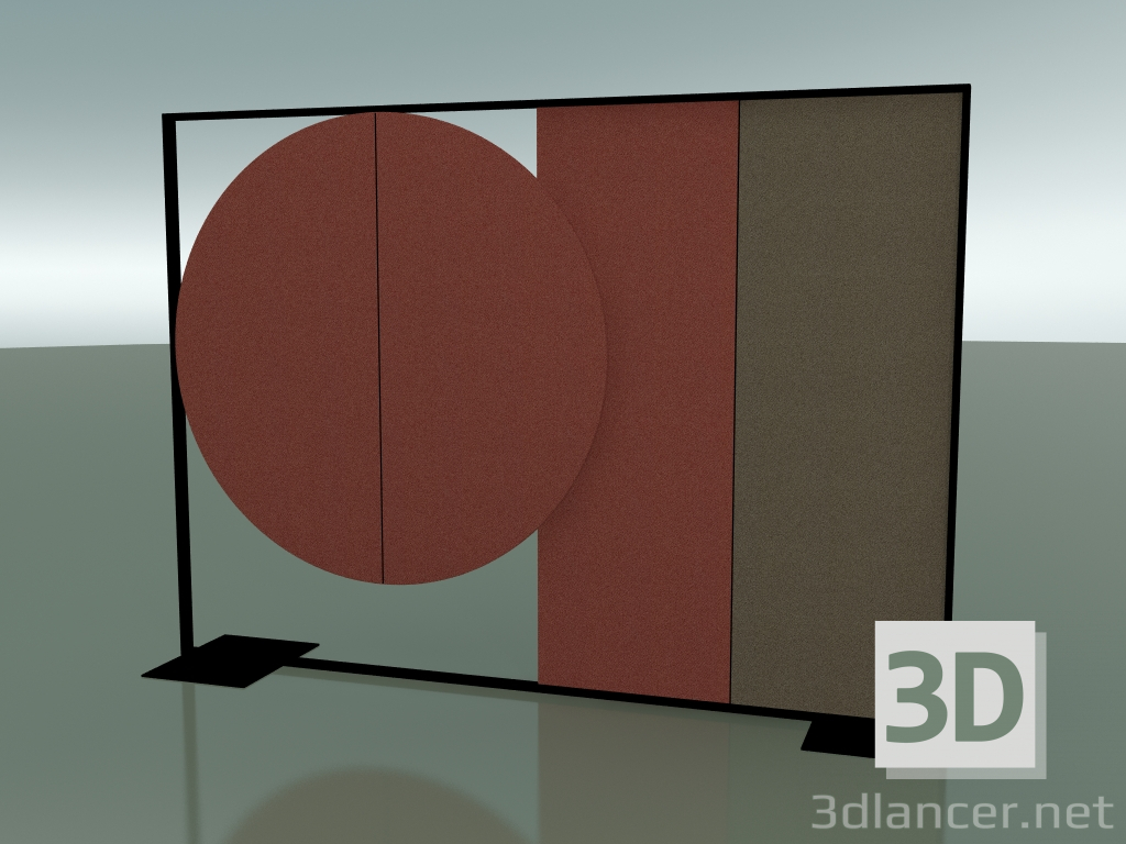 3d model Freestanding Large Round + Rectangular Panel 5106 + 5108 (V39) - preview