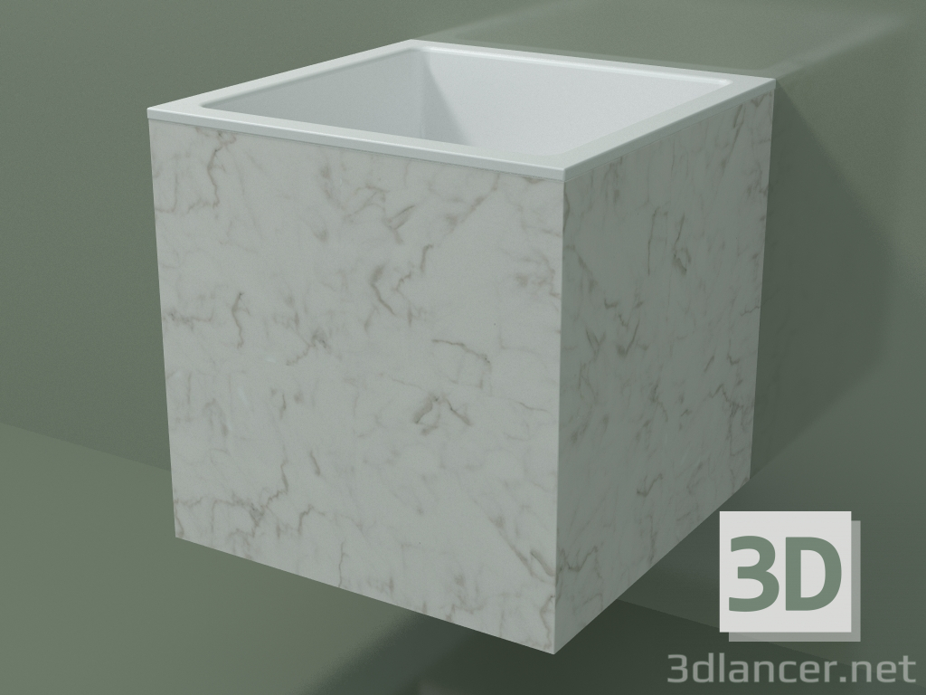 modello 3D Lavabo sospeso (02R123301, Carrara M01, L 48, P 48, H 48 cm) - anteprima