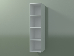 Wall tall cabinet (8DUACD01, Glacier White C01, L 24, P 36, H 96 cm)