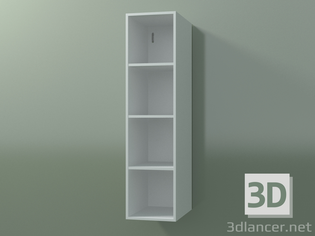 3d model Wall tall cabinet (8DUACD01, Glacier White C01, L 24, P 36, H 96 cm) - preview