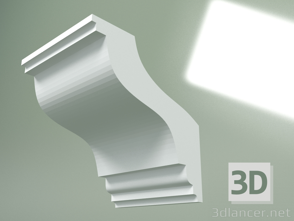 3D modeli Alçı korniş (tavan kaidesi) KT396 - önizleme