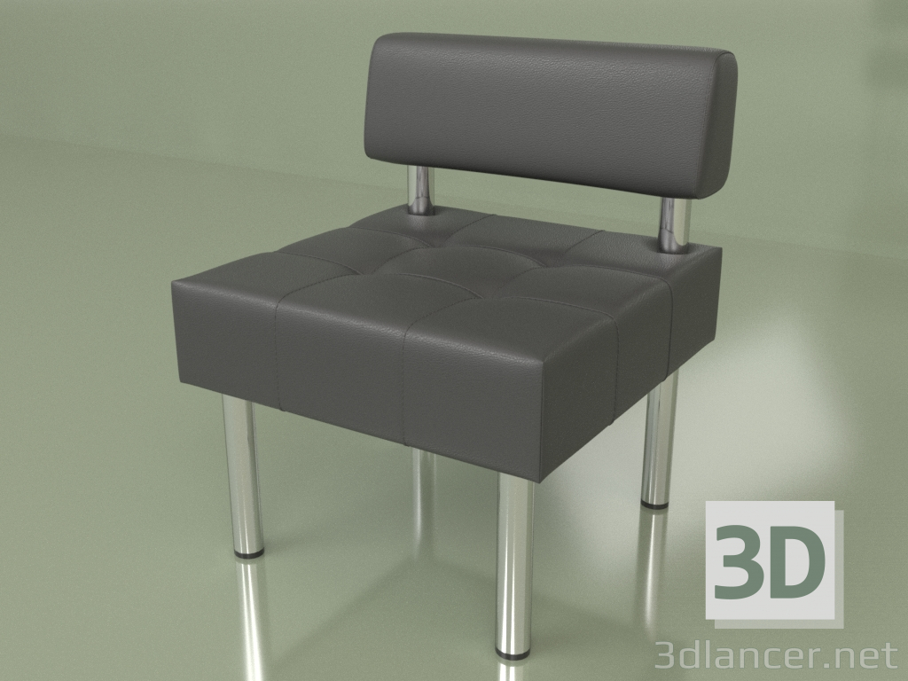 3d model Section single Business (Black leather) - preview