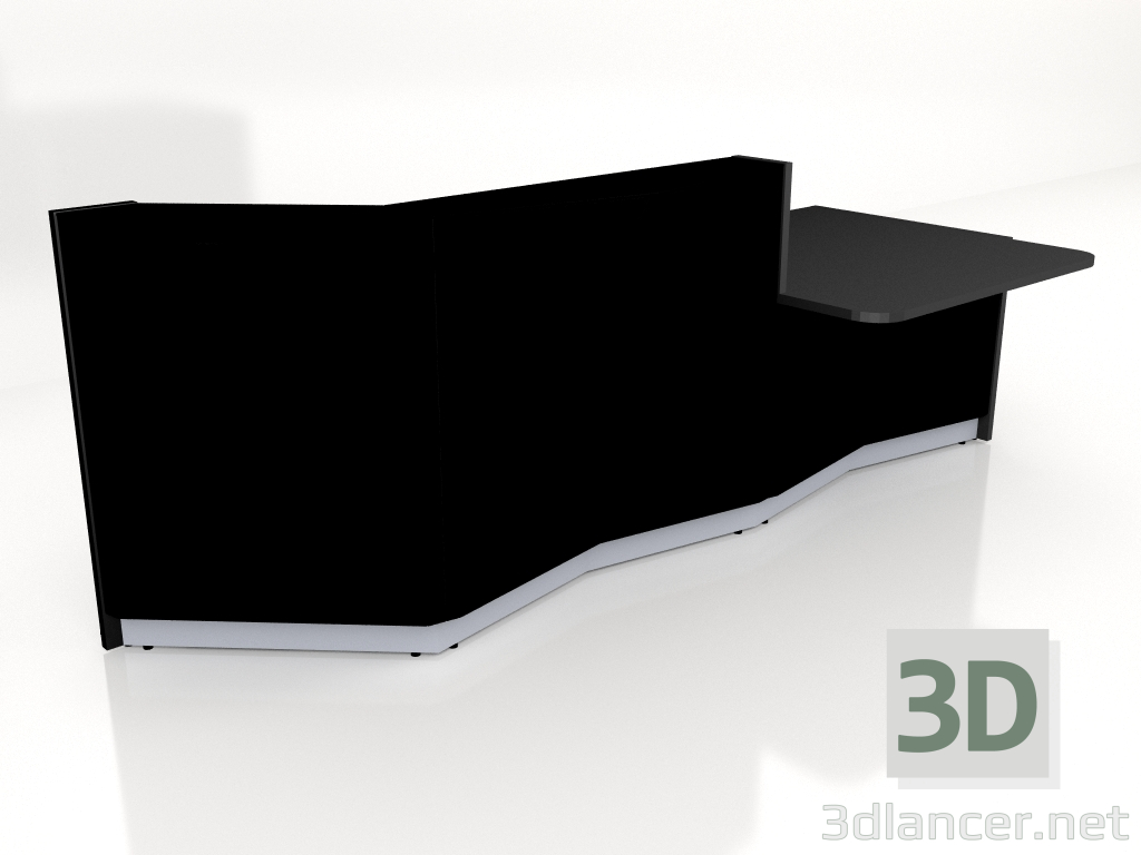 modèle 3D Banque d'accueil Alpa ALP22L (3034x1200) - preview