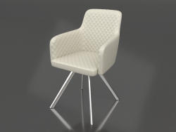 कुर्सी तोरी (सफेद-क्रोम)