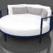 3 डी मॉडल विश्राम के लिए गोल बिस्तर (रात नीला) - पूर्वावलोकन