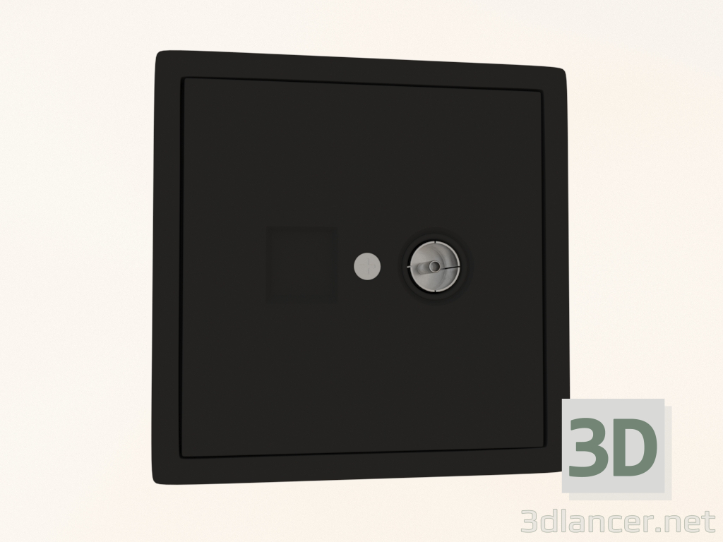 3d model TV socket (dad, simple, matte carbon, DA87930) R98 - preview