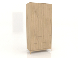 Armario FARGO 1050x600x2200 mm (roble aclarado, 2 puertas, 4 cajones)