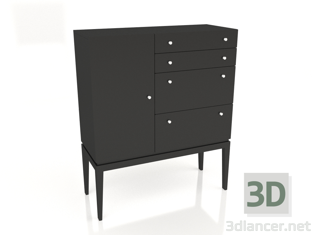 3 डी मॉडल बड़ा स्थिर दराजों वाला संदूक (विकल्प 8) - पूर्वावलोकन