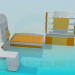 3D Modell Möbel, die inmitten eines Kindes - Vorschau