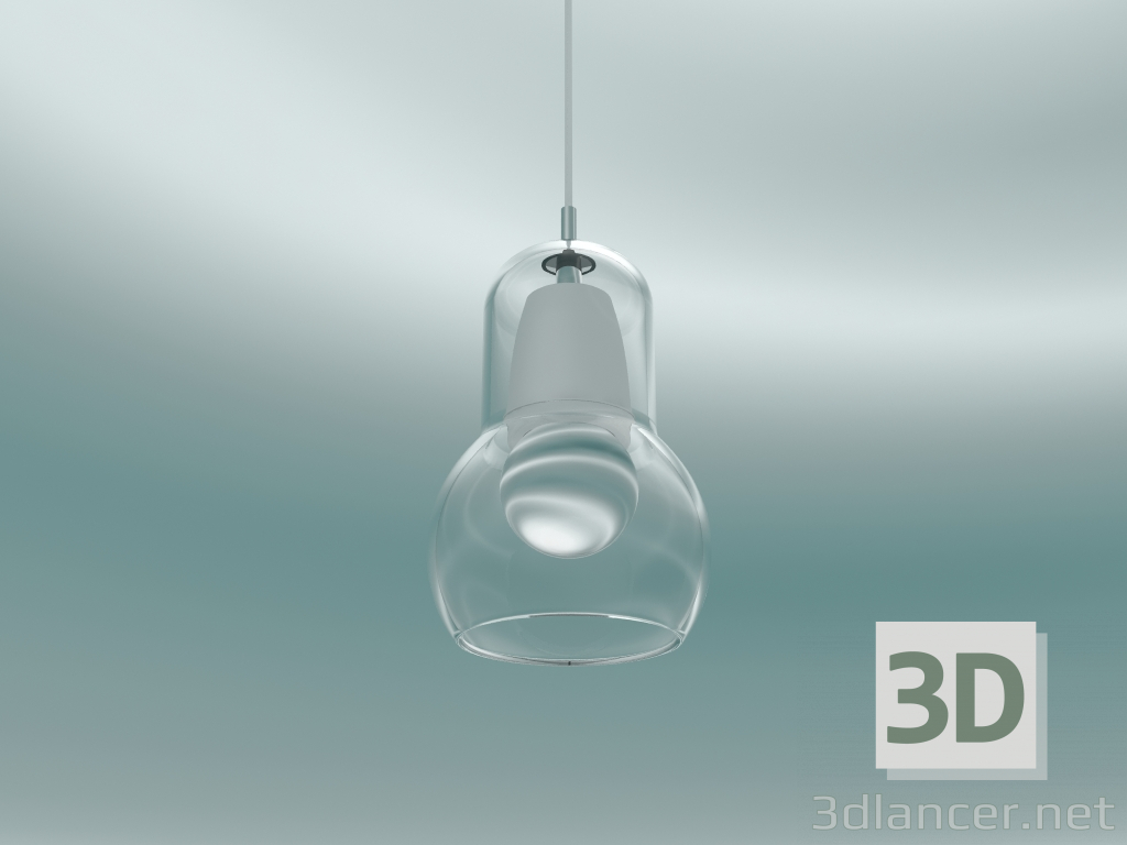 modello 3D Lampadina a sospensione (SR1, Ø11cm, H 16.3cm, vetro trasparente con cavo in PVC trasparente) - anteprima