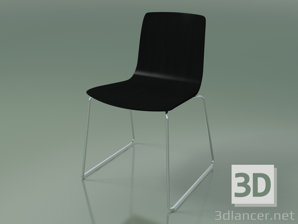 3D Modell Stuhl 3908 (auf einem Schlitten, schwarze Birke) - Vorschau