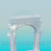 3D Modell Rundbogen mit Säulen - Vorschau