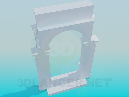 3d model Arch with columns - preview 3d model Arch with columns - preview