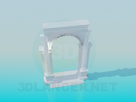 3d model Arch with columns - preview 3d model Arch with columns - preview