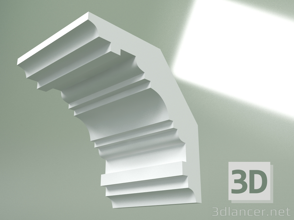 modello 3D Cornicione in gesso (zoccolo a soffitto) KT397 - anteprima