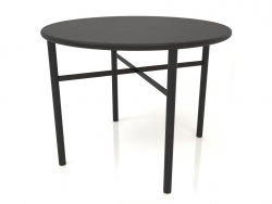 डाइनिंग टेबल (गोल सिरे) (विकल्प 2, डी = 1000x750, लकड़ी का काला)