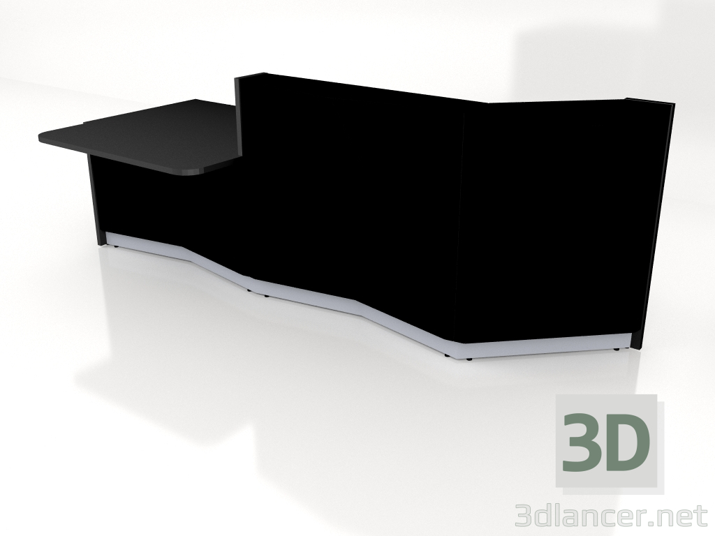 3d model Reception desk Alpa ALP22P (3034x1200) - preview
