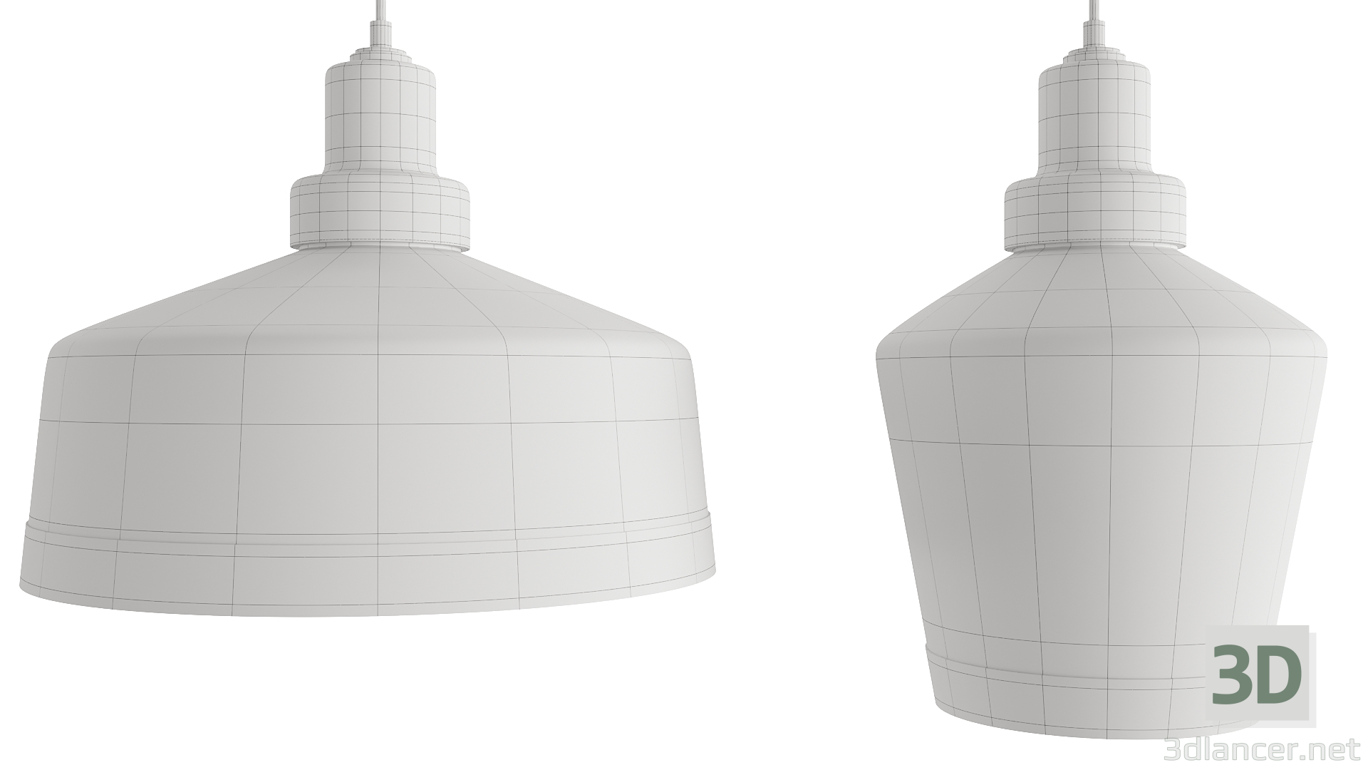 modello 3D di Lampadari - set di due diverse dimensioni comprare - rendering