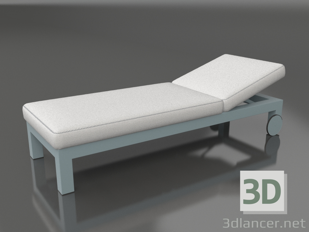 3D Modell Chaiselongue (Blaugrau) - Vorschau