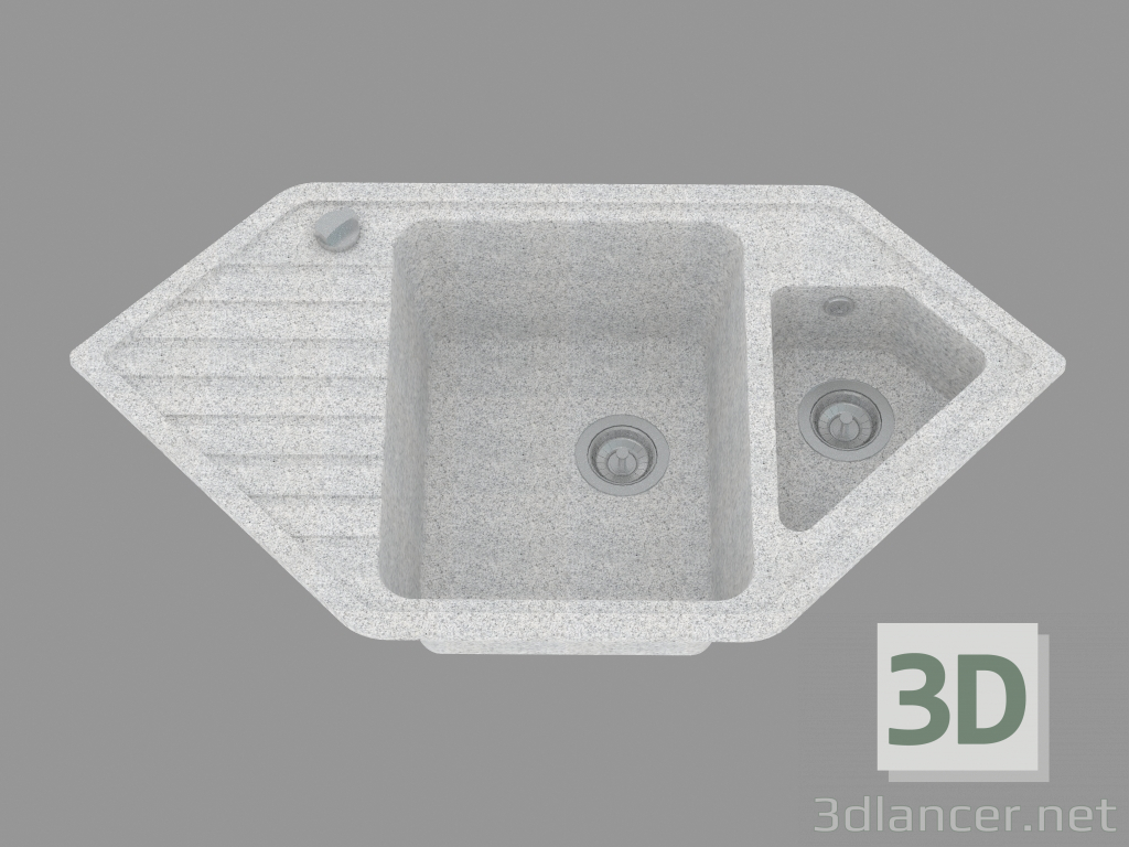 modèle 3D évier de cuisine Reflex (ZUX 761B) - preview