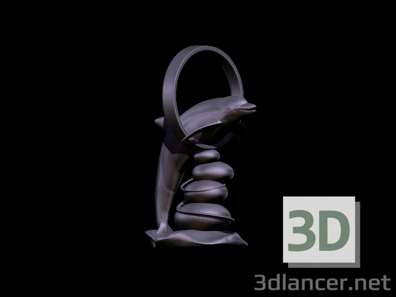 3d dolphin model buy - render
