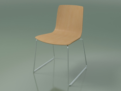 Stuhl 3908 (auf einem Schlitten, Eiche)