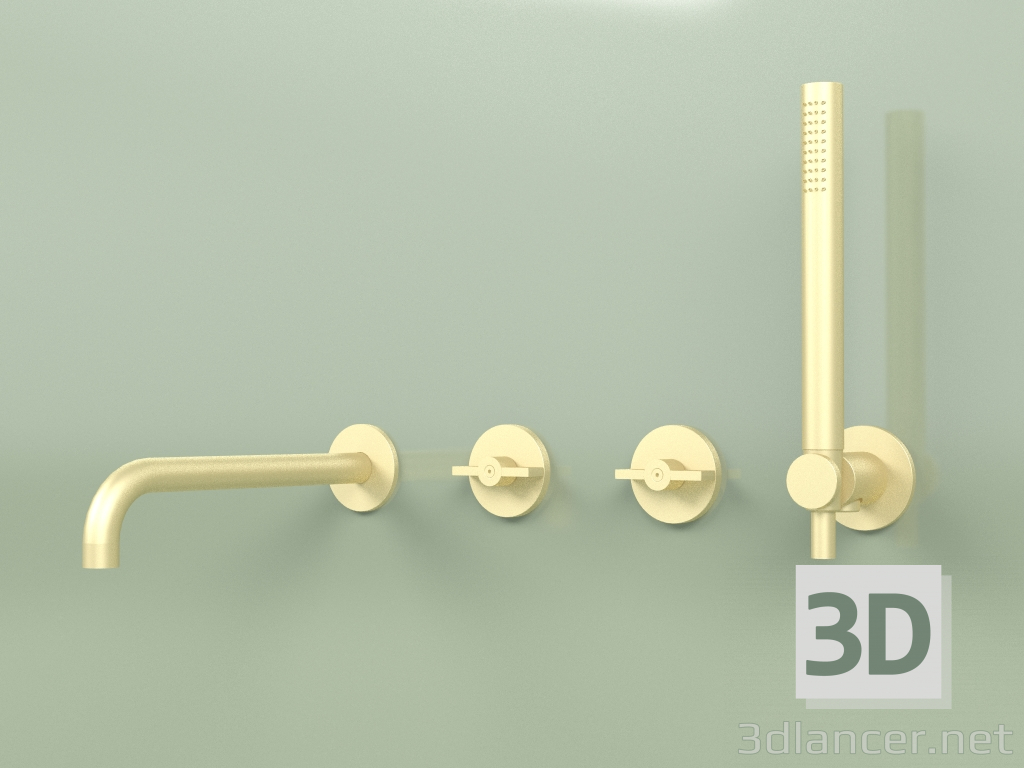 3D Modell Set mit 2 hydro-progressiven Wannenmischern (19 69, OC) - Vorschau