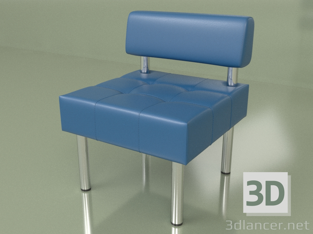 3D Modell Abschnitt Single Business (Blaues Leder) - Vorschau