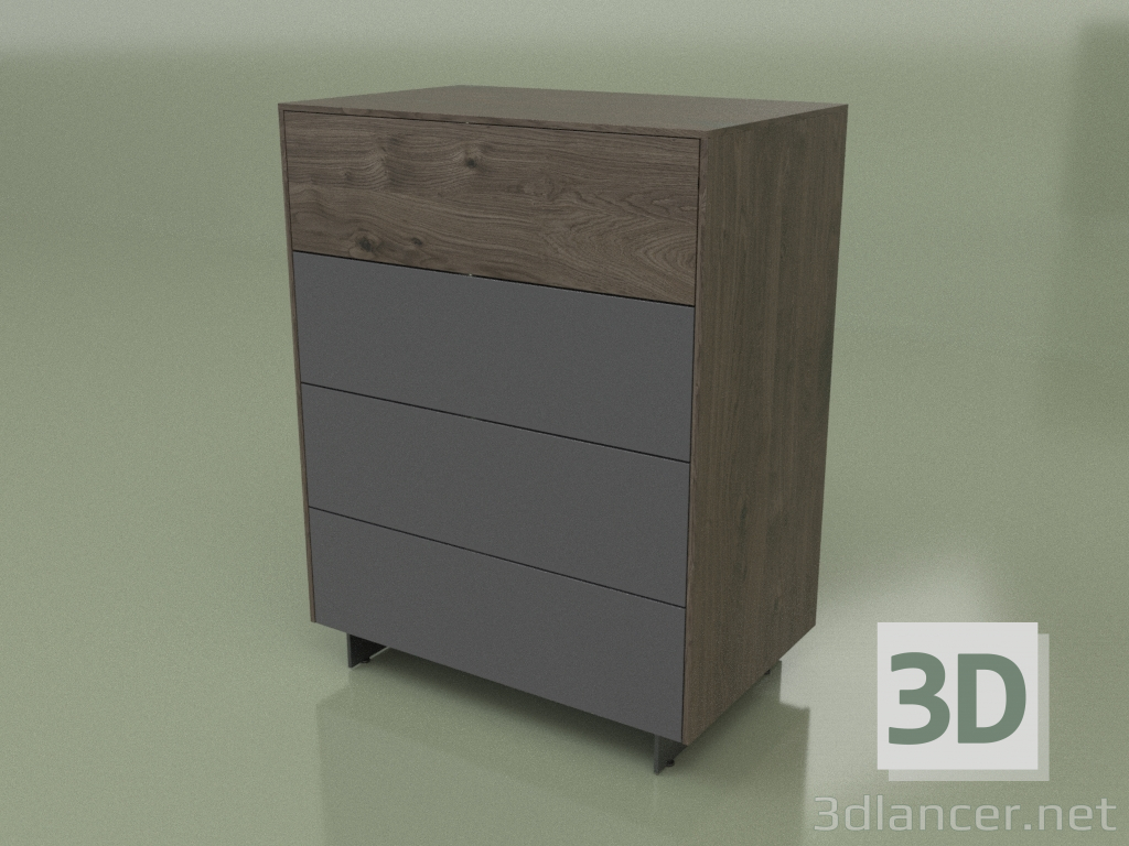 3d model Chest of drawers CN 300 (Mocha, Anthracite) - preview